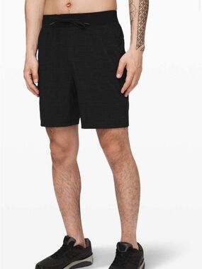 Lululemon T.H.E. Short Heather All Over Deep Coal Black Size S